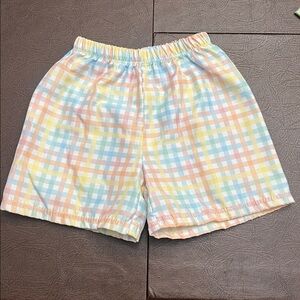 Pastel Plaid Shorts Rainbow